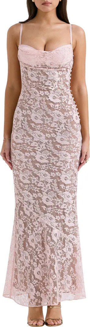 Azzurra Metallic Lace Body-Con Gown | Nordstrom