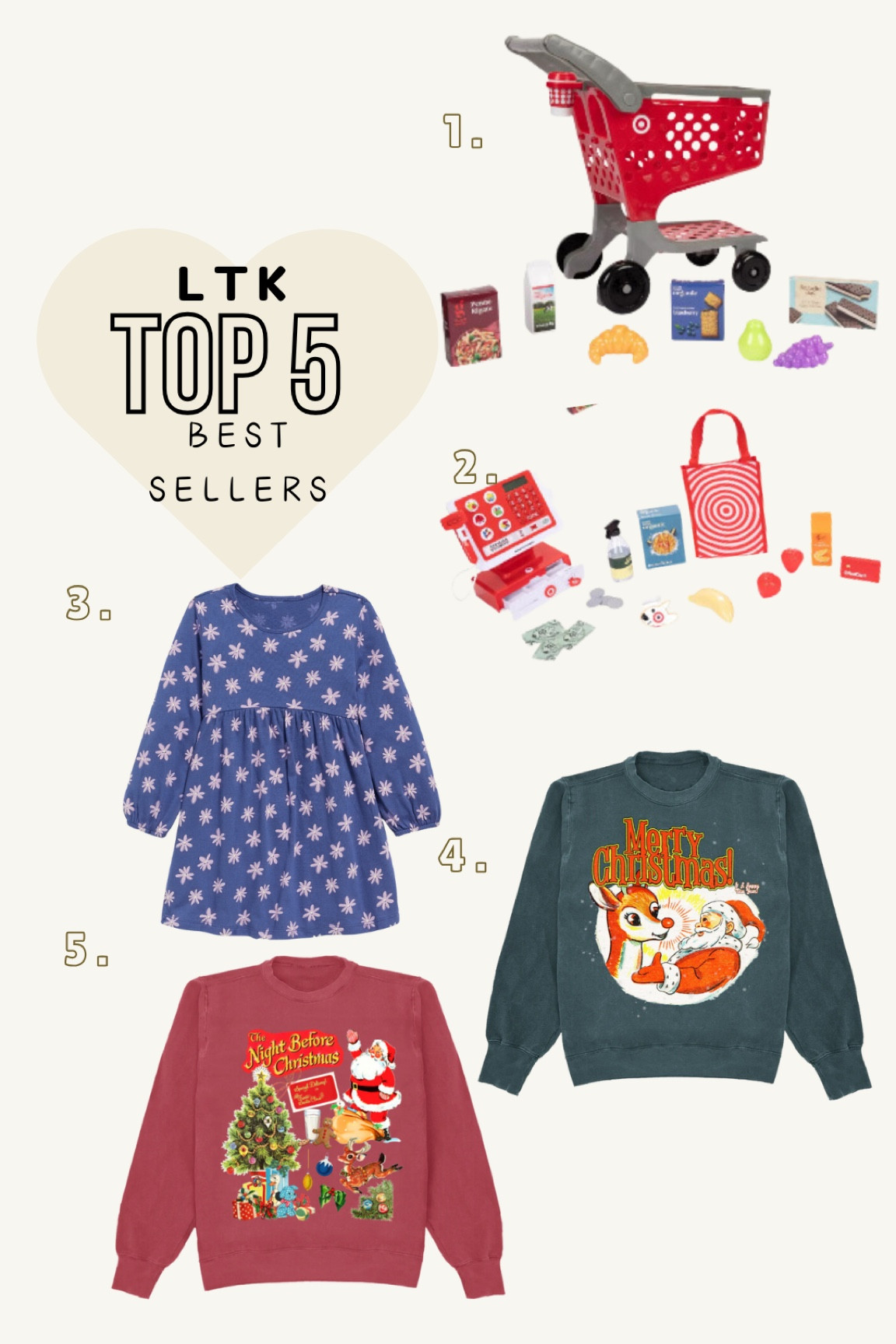Last week’s best sellers on LTK! Christmas graphic sweatshirts, target shopping cart, kids clothes 

#LTKKids #LTKSaleAlert #LTKSeasonal