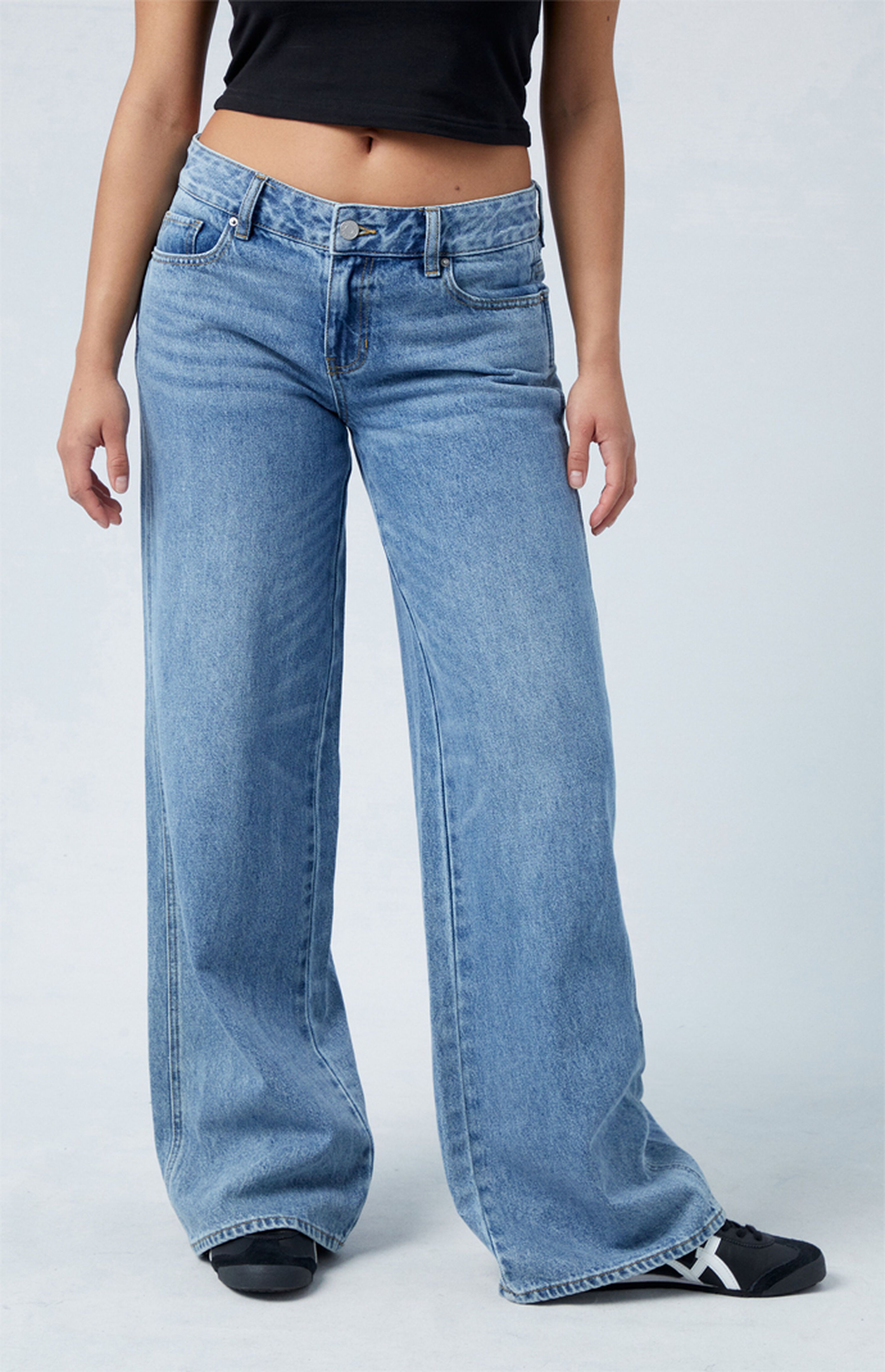 PacSun Eco Medium Indigo Low Rise Baggy Jeans | PacSun