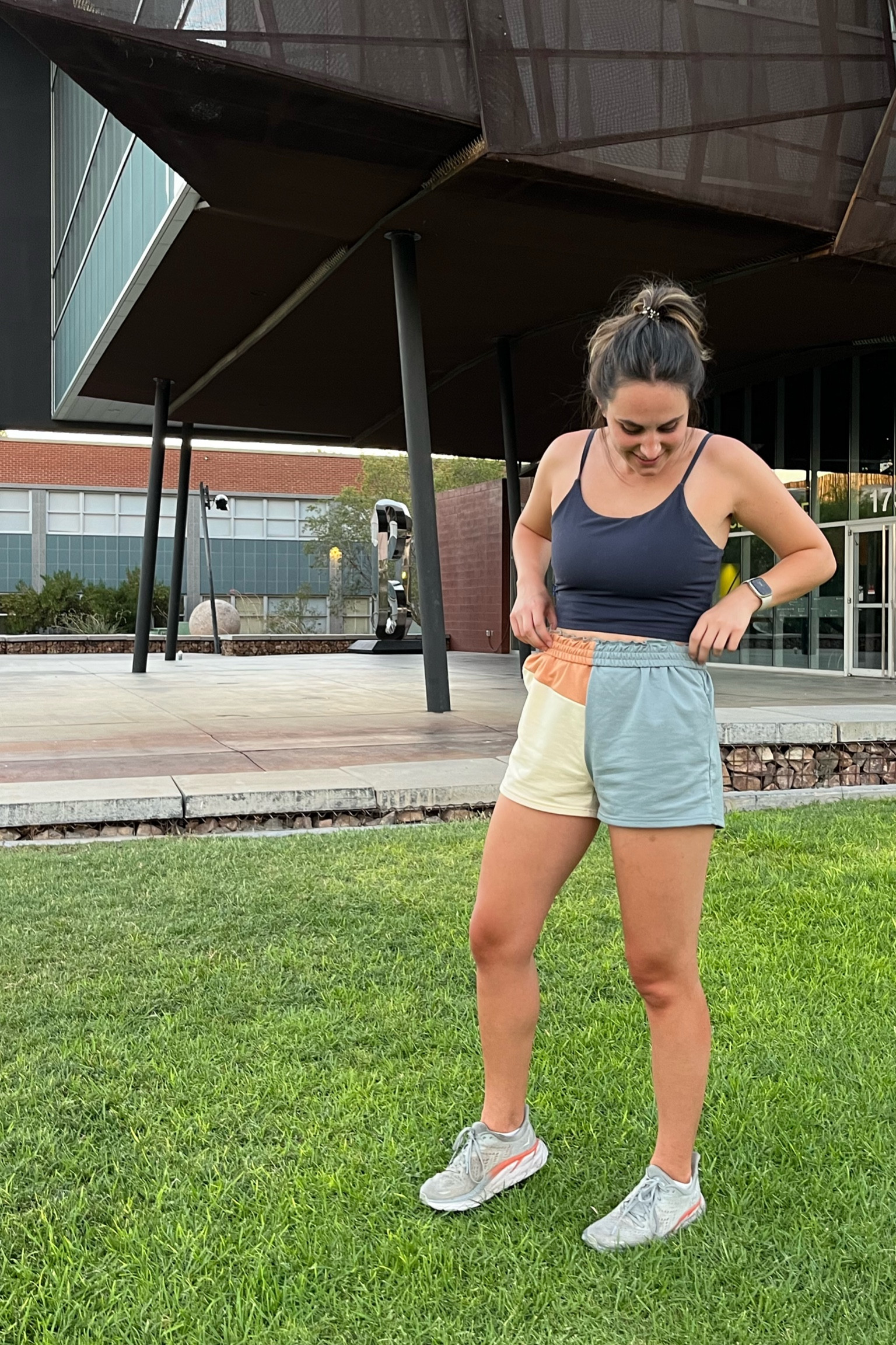 Today’s Amazon look! This cropped tank has been a staple for me this summer! I just got these shorts and have been wearing them nonstop! They are super soft, stretchy and perfect for walking, running errands or wear them to the beach or lake! 
Top: large // Shorts: medium // Shoes: 8

#LTKstyletip #LTKunder100