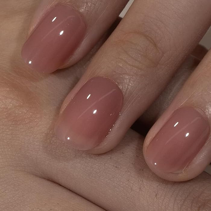 CurvLife Soft Gel Extra Short Press on Nails, 30Pcs Honey Peach Pink Oval Acrylic Fake Nails with... | Amazon (US)