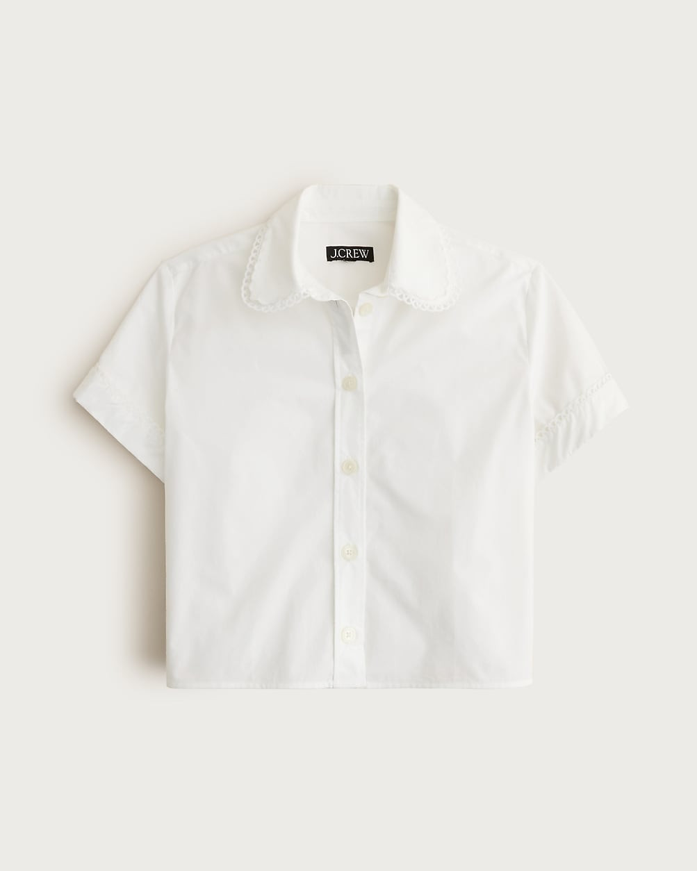 Gamine scallop-trim button-down shirt | J. Crew US