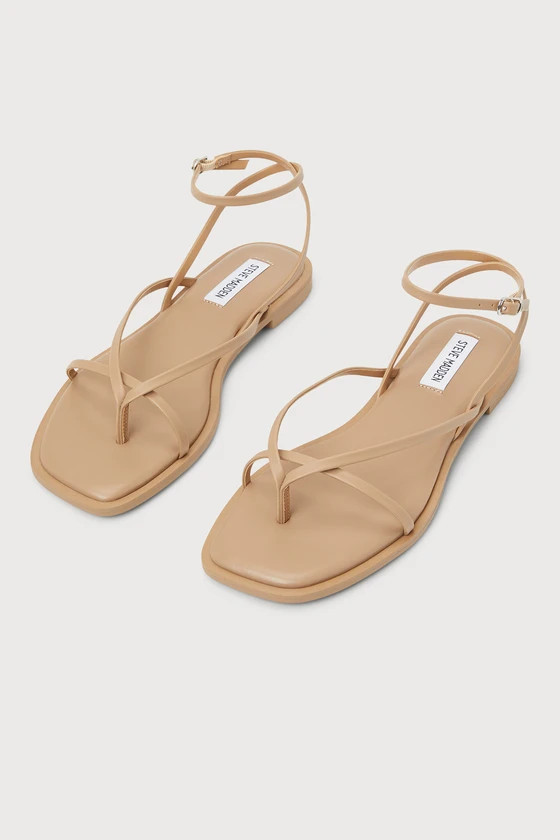 Agree Tan Strappy Ankle Strap Sandals | Lulus (US)