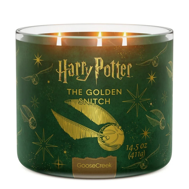 Goose Creek Harry Potter Golden Snitch 3-wick Crackling Fresh-Cut Grass, Morning Moss, Damp Earth... | Walmart (US)