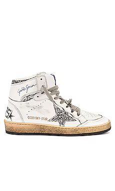 Golden Goose Sky Star Sneaker in White & Silver from Revolve.com | Revolve Clothing (Global)