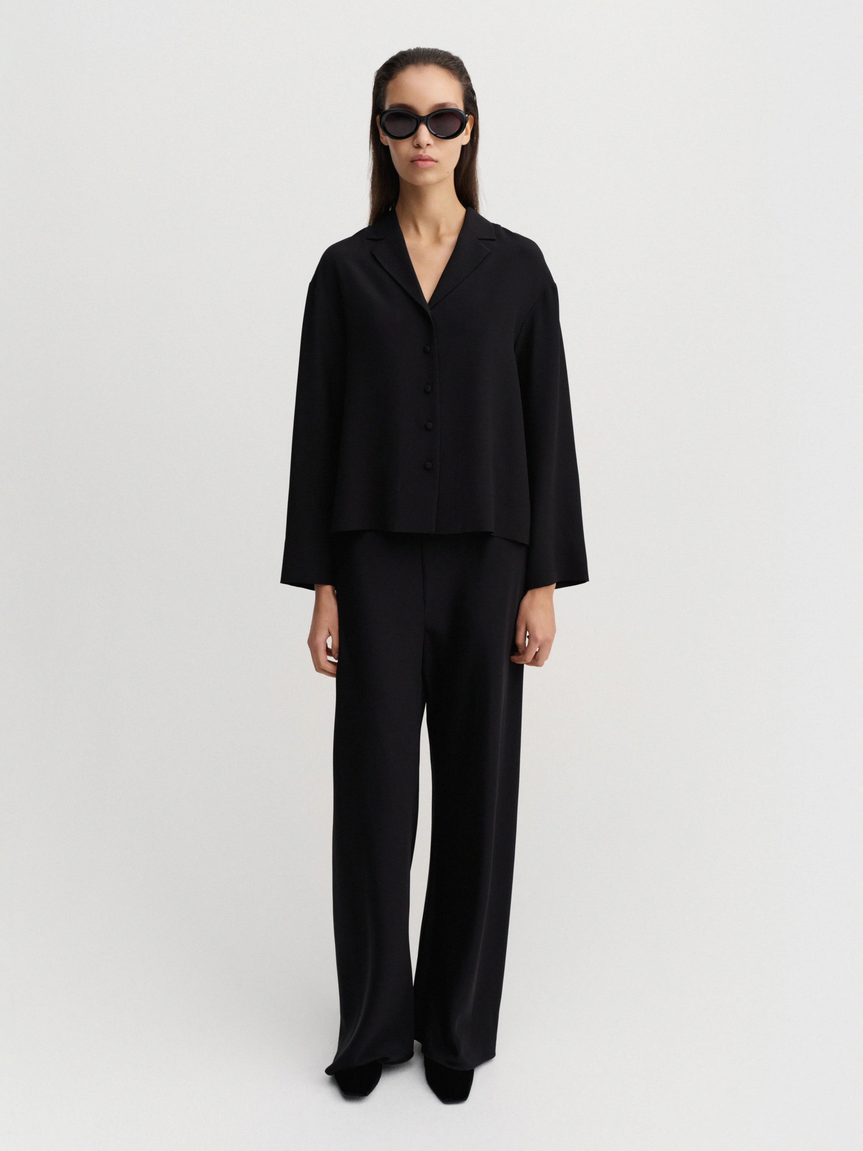 Philine Silk Pants, black | Almada Label