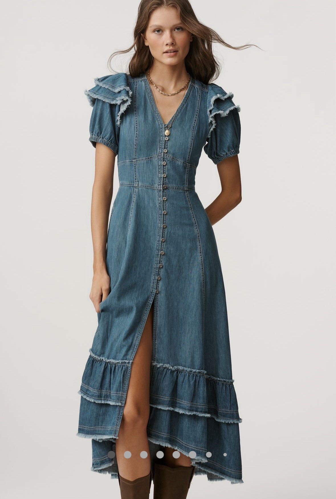 I am obsessed with this dress!
Anthro 
Anthropologie 
Denim dress 
Western dress 

#LTKStyleTip #LTKMidsize #LTKOver40