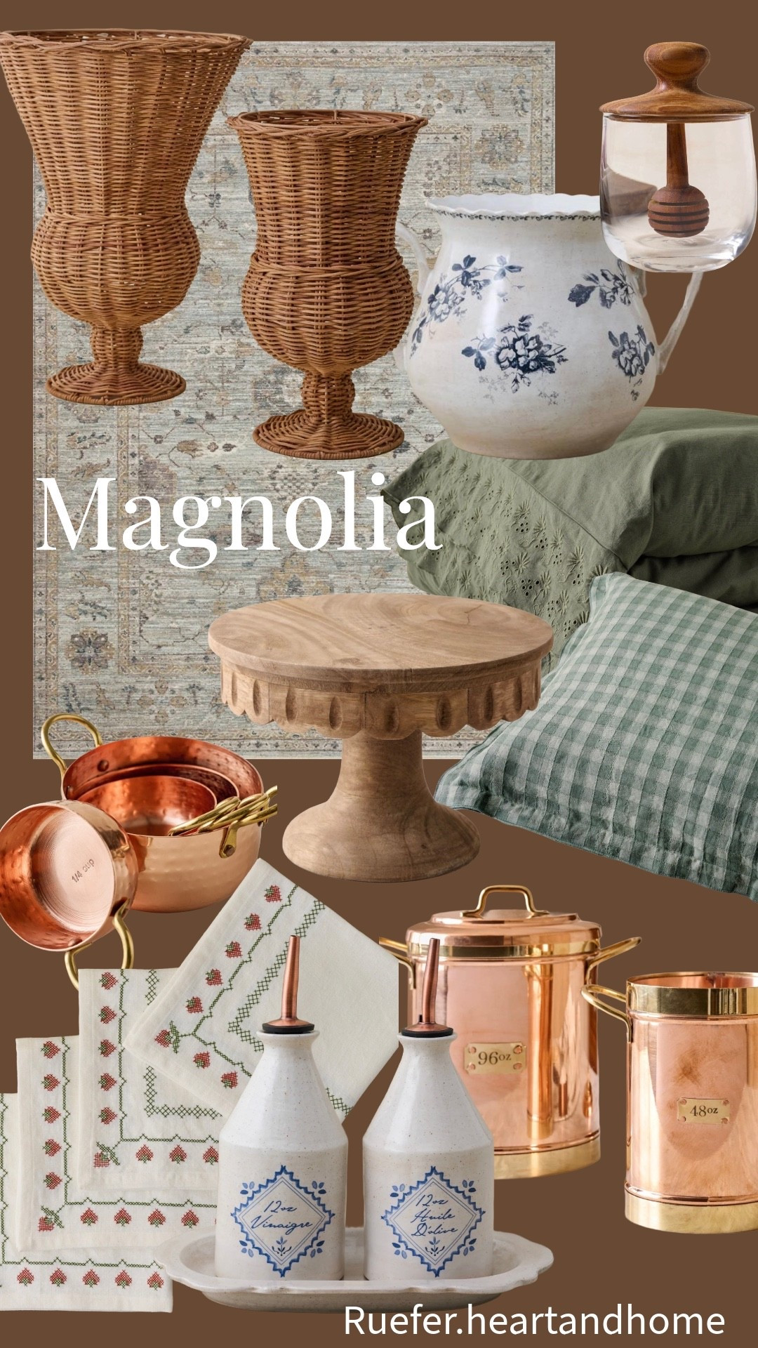 Memorial Day Sale happening at Magnolia and everything is on sale. Kitchen decor, kitchen utensils, bakeware, dishes, rugs, woven planters, vase, copper canister, copper measuring cups, shams, duvet set, napkins, pedestal stand

#LTKHome #LTKSeasonal #LTKSaleAlert