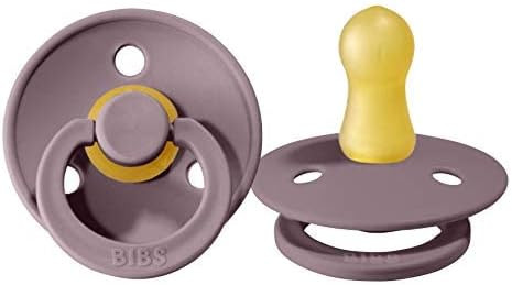 BIBS Pacifiers | Natural Rubber Baby Pacifier | Set of 2 BPA-Free Soothers | Made in Denmark | Heath | Amazon (US)