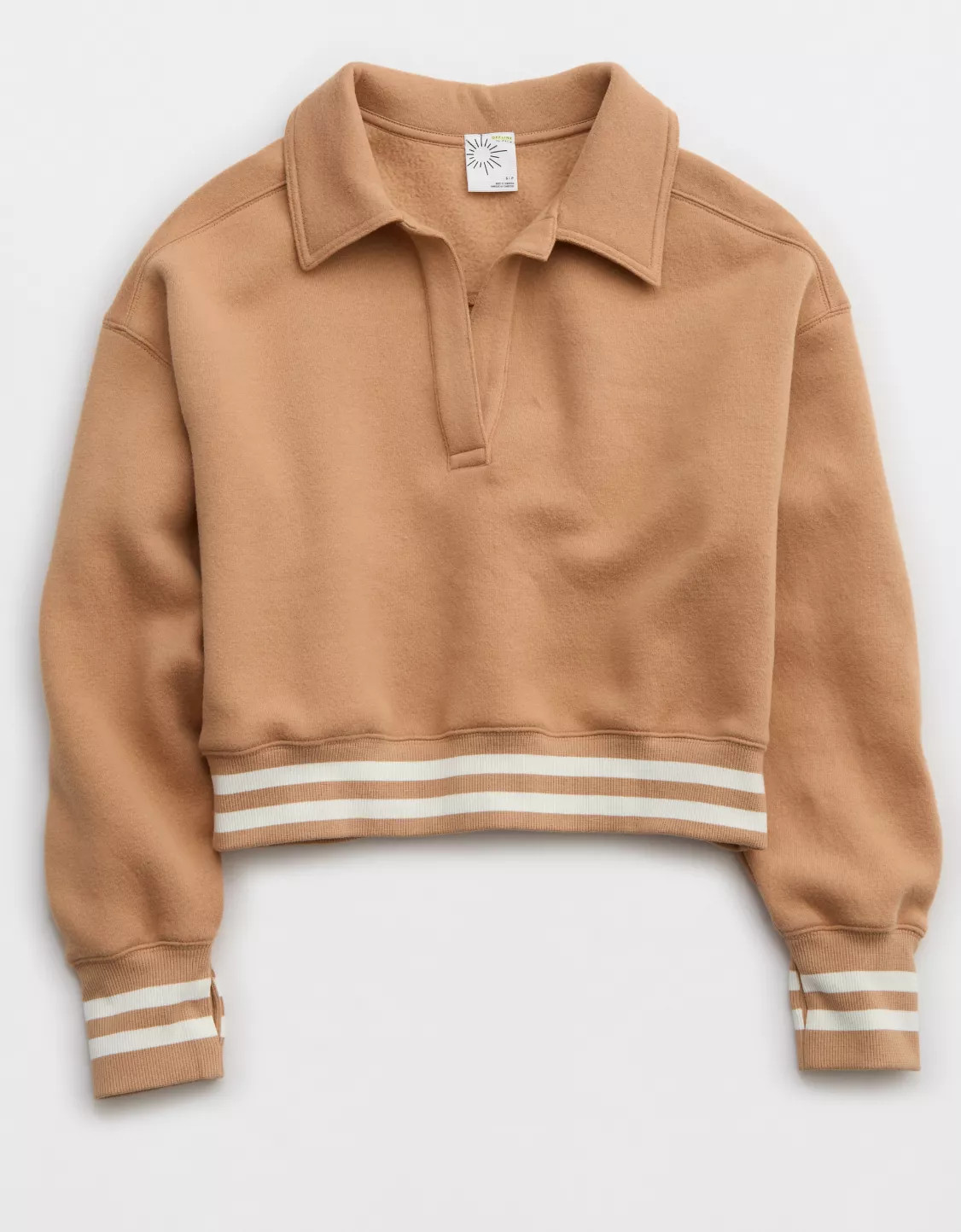 OFFLINE By Aerie Cloud Fleece Polo Sweatshirt | Aerie