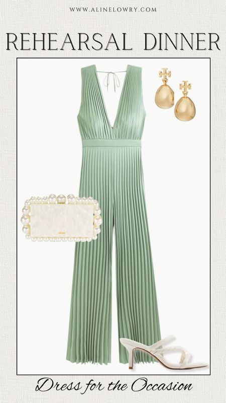 Dress for the occasion: rehearsal dinner guest outfit idea to look beautiful and elegant. Jumpsuit outfit idea. 

#LTKstyletip #LTKparties #LTKwedding
