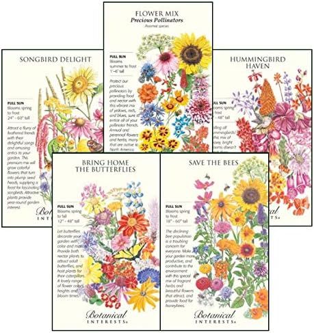 Botanical Interests "For The Birds (and Bees and Butterflies)" Flower Seed Collection - 5 Large P... | Amazon (US)