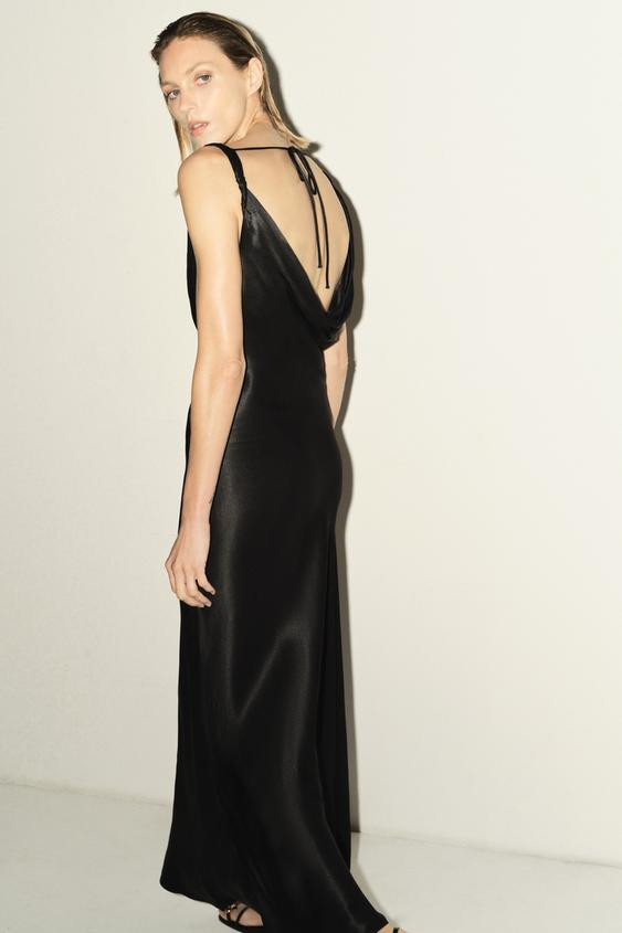 ZW COLLECTION LONG SATIN DRESS | Zara UK