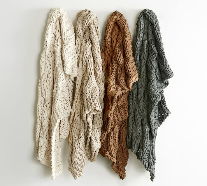 Colossal Handknit Throws | Pottery Barn (US)