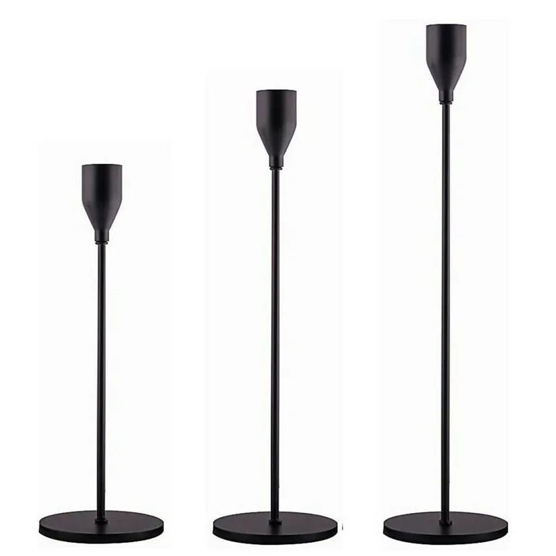 3 Piece 12.8" Metal Tabletop Candlestick Set | Wayfair North America