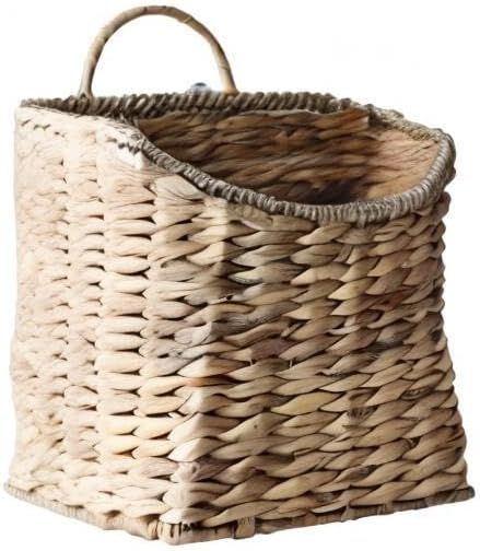 Woven Hanging Basket Water Hyacinth Hanging Wall Basket Wicker Handmade Baskets for Garden Farmho... | Amazon (US)