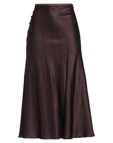 Siyu Woman Midi skirt Chocolate brown Size 4 Silk, Elastane | YOOX (US)