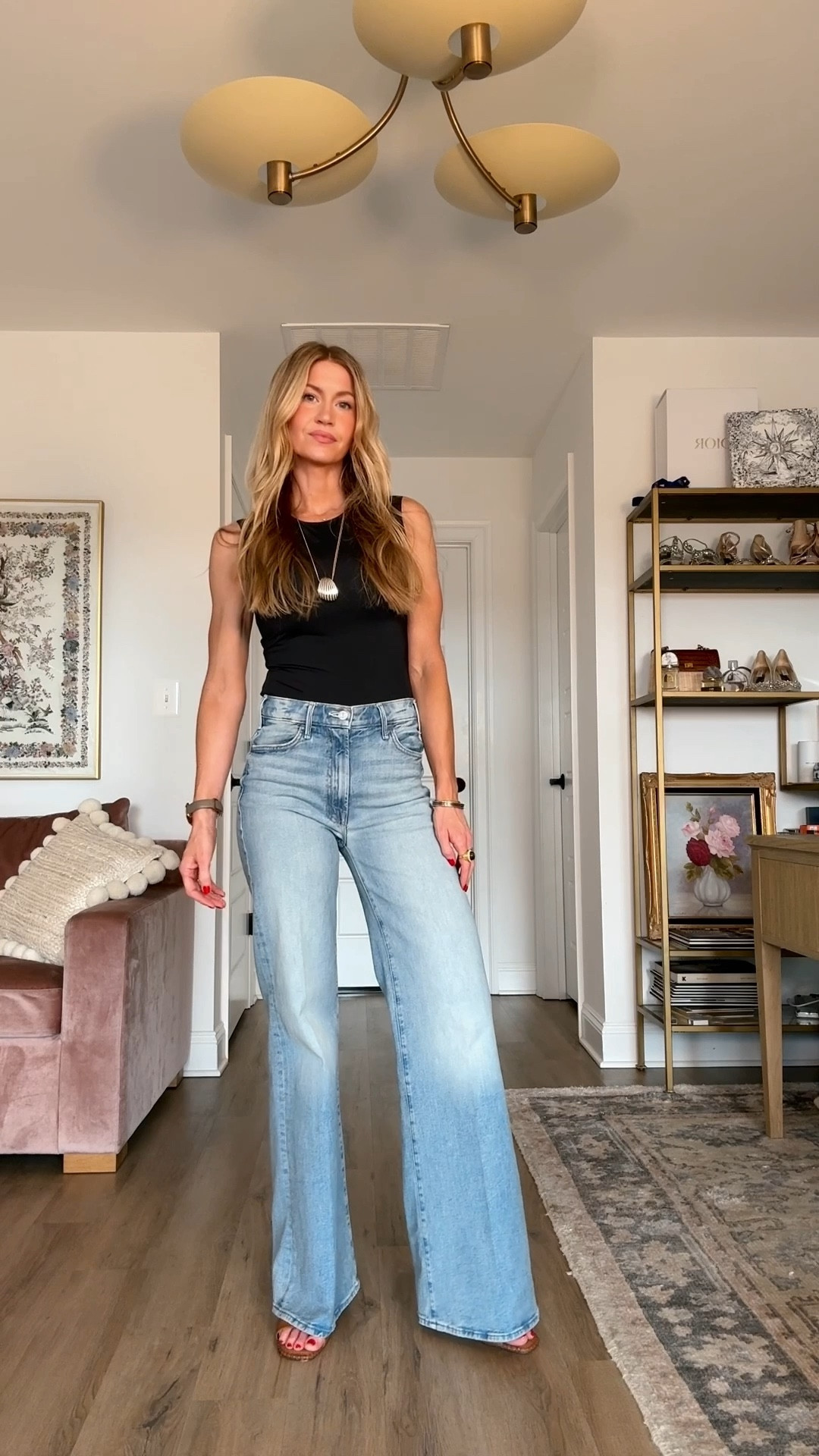 Elongating and flattering light denim for spring! 

High rise light denim in wash ‘I confess’: run TTS, wearing 25.

Black tank bodysuit: TTS, wearing S

Cognac leather sandals: TT


#LTKgrwm #LTKdayinmylife #LTKootd