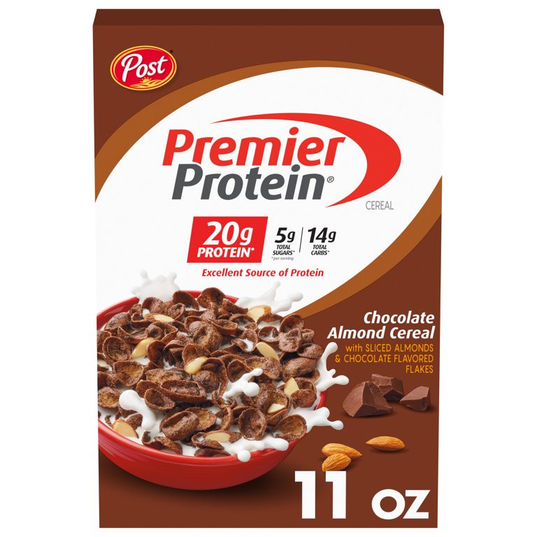 Post Premier Protein Chocolate Almond Cereal, 11 OZ Box | Walmart (US)