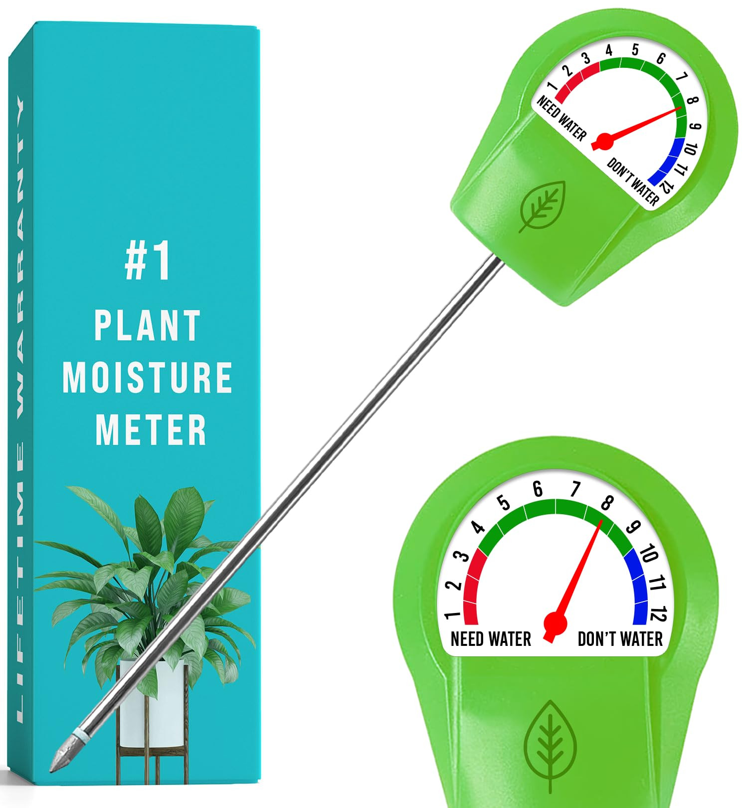 GROWIT Plant Moisture Meter Houseplants - Accurate Plant Water Meter for Indoor Plants Soil Moist... | Amazon (US)
