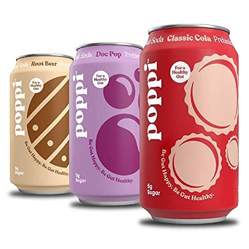 POPPI Sparkling Prebiotic Soda w/ Gut Health & Immunity Benefits, Beverages w/ Apple Cider Vinega... | Amazon (US)