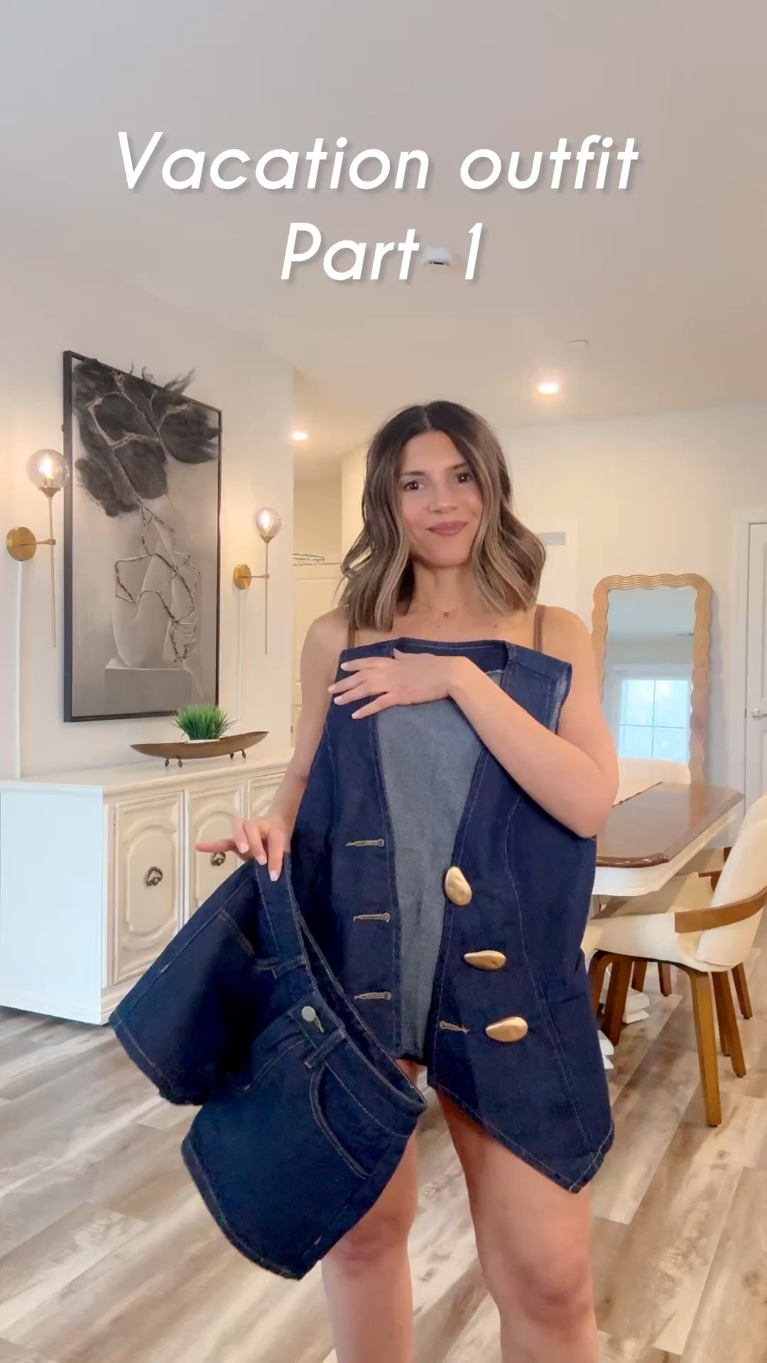 Planning a warm-weather getaway? This denim set is perfect for balmy nights in paradise — cute, comfy, and totally vacation-ready. Links below — don’t forget to like & follow! 😉 #over40andfabulous #classicstyle #fashionista #moda 

#LTKPetite #LTKOver40 #LTKootd