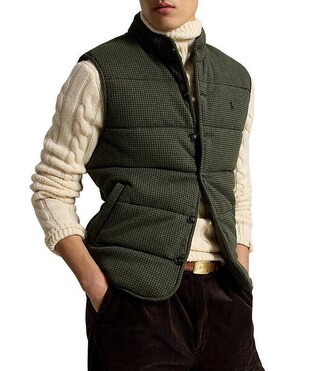 Polo Ralph Lauren Houndstooth Estate-Rib Vest -  2XL | Dillard's