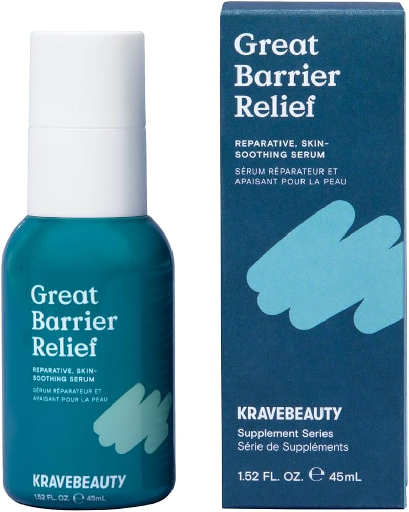 KraveBeauty Great Barrier Relief Serum – Korean-Inspired Barrier Repair Serum, Tamanu Oil, Soot... | Amazon (US)