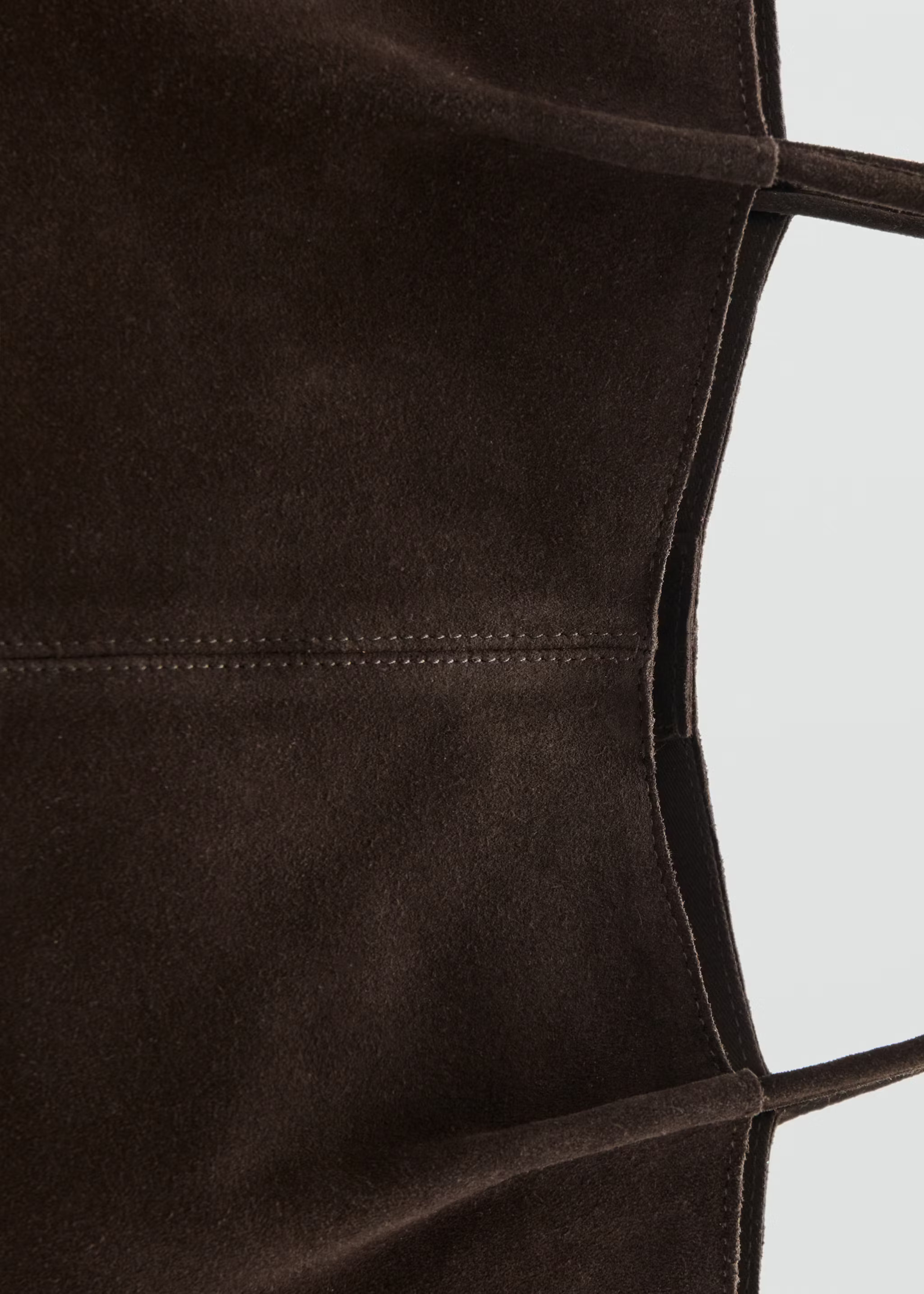 Suede leather shopper bag | MANGO (UK)