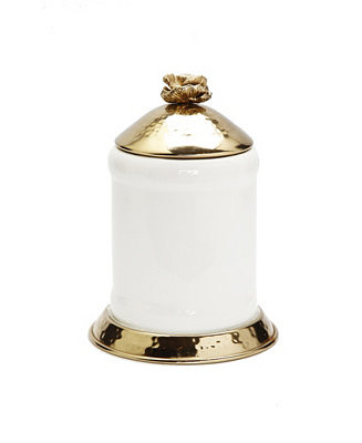 Glass Canister Hammered Lid and Base Flower Knob Set, 2 Piece | Macy's
