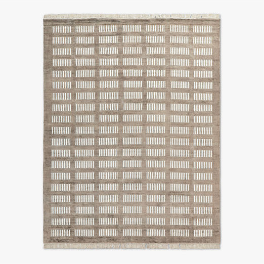 Alize Handloomed Light Brown Viscose Area Rug 5'x8' + Reviews | CB2 | CB2