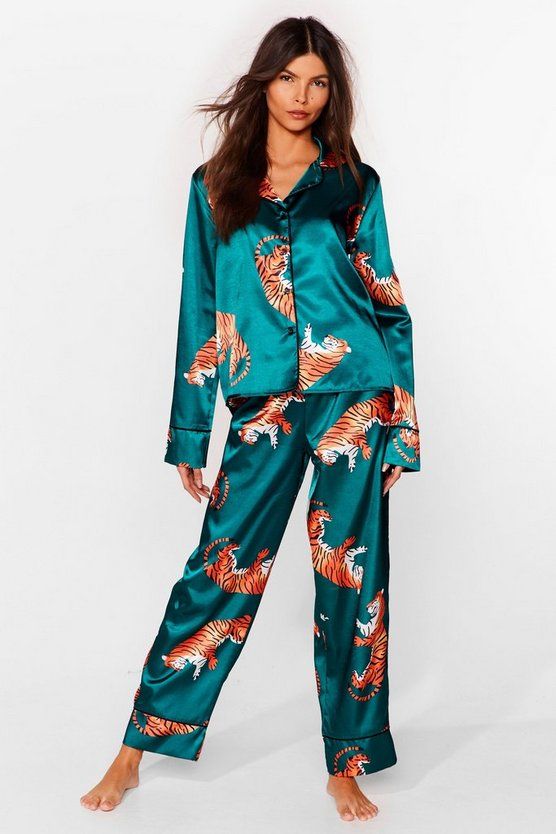Drive Me Wild Tiger Pajama Pants Set | Nasty Gal (US)