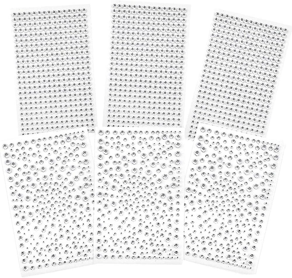 2100 Pcs Rhinestone Stickers, Self Adhesive Crystal Stickers Diamond Stickers Clear Jewel Gem Sti... | Amazon (US)