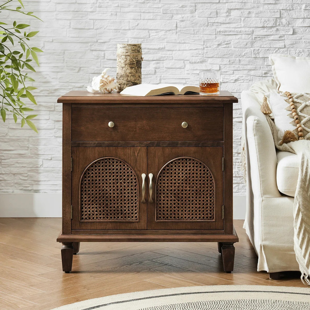 Dyals 27.5" H Traditional Rattan Door End Table | Wayfair North America