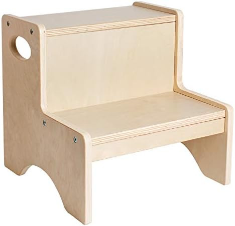 Amazon.com : Wooden Log Toddler Step Stool for Kids Adults Footstool Slip Resistant Proof with Po... | Amazon (US)