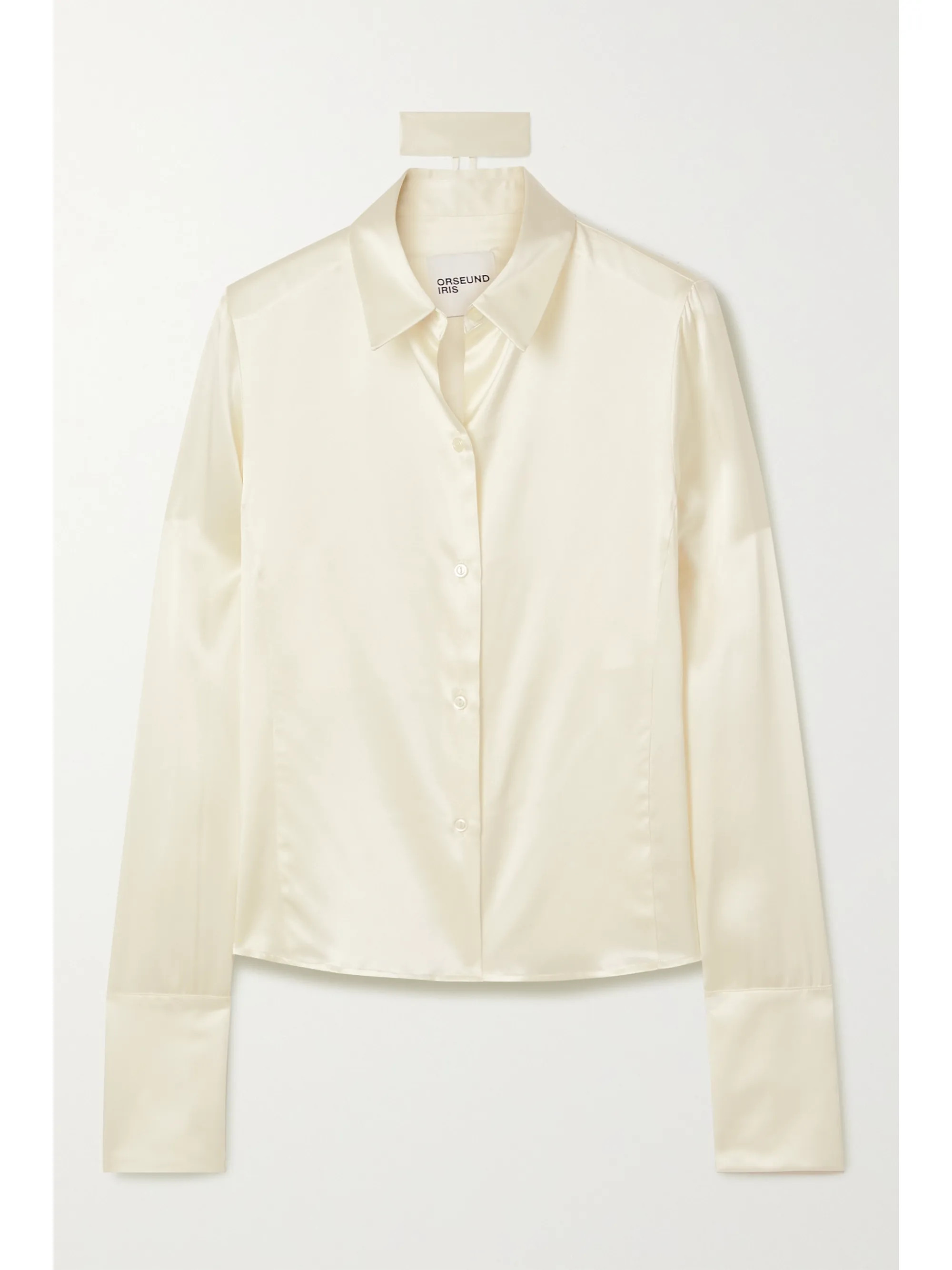 Cream Silk-satin shirt | Orseund Iris | NET-A-PORTER | NET-A-PORTER (US)