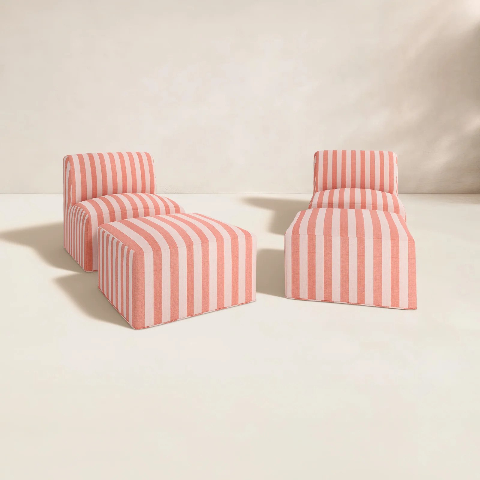 Joss & Main Praia Sunbrella Outdoor Lounge Chairs Set With Ottomans & Reviews | Joss & Main | Joss & Main
