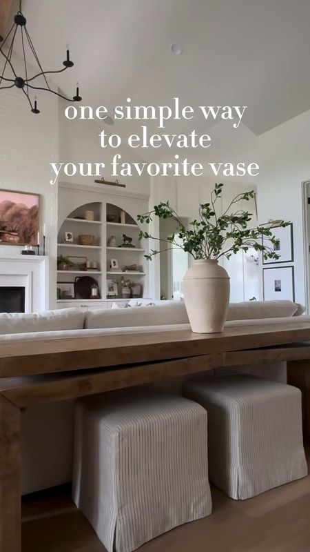 Comment SHOP and I’ll send you the links! 🔗 

I love these two affordable vases for a clean, simple, but high end look on my sofa table. I was finally able to snag the larger vase and now these two beauties shall never part 🤣 

This console table is a design statement in itself, so I love to keep the decor simple to elevate the whole look! 

Other ways to shop: 
Head to the link my bio to shop my Amazon Storefront 
Follow and Shop my home on the @shop.ltk app

#affordablefinds #homedecor #neutralhome
