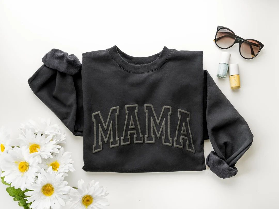 Mama Sweatshirt Mama Est Sweatshirt Mothers Day Gift Cool - Etsy | Etsy (US)