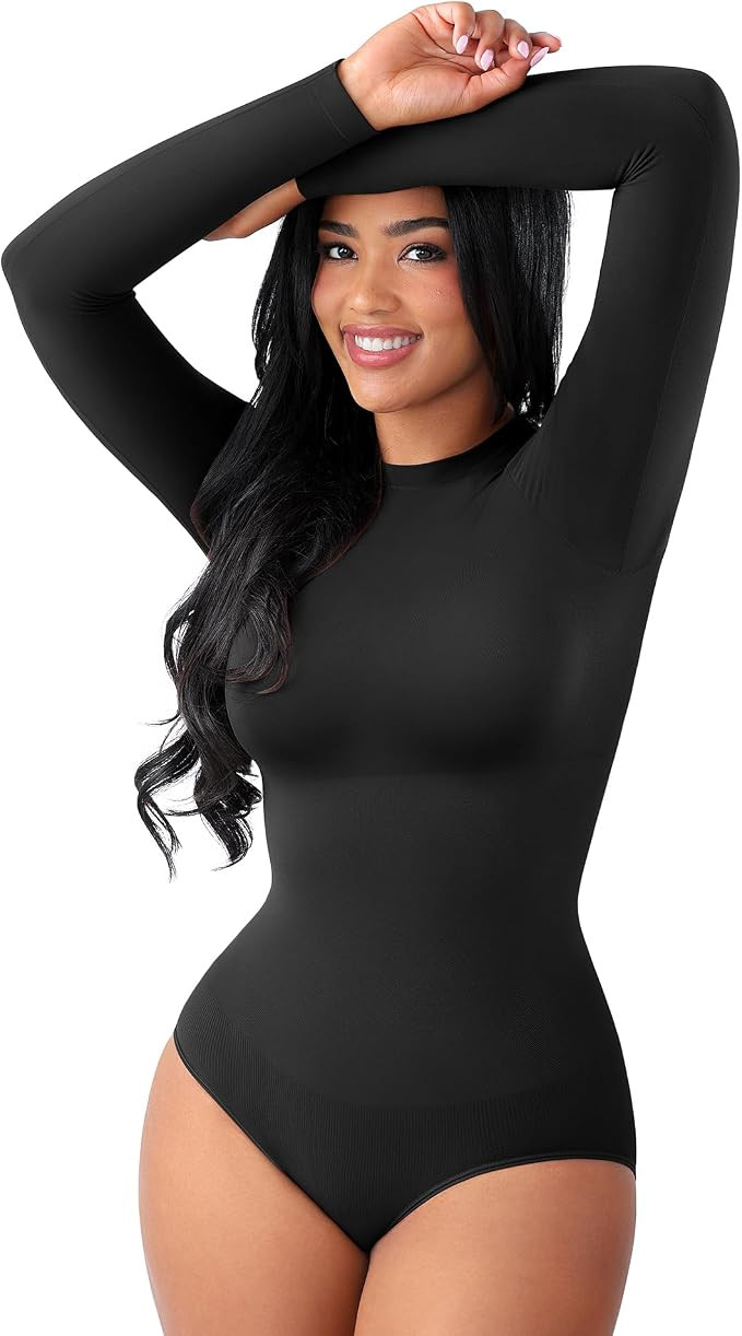 FeelinGirl Shapewear Bodysuit Long Sleeve Tummy Control Body Suits For Womens | Amazon (US)
