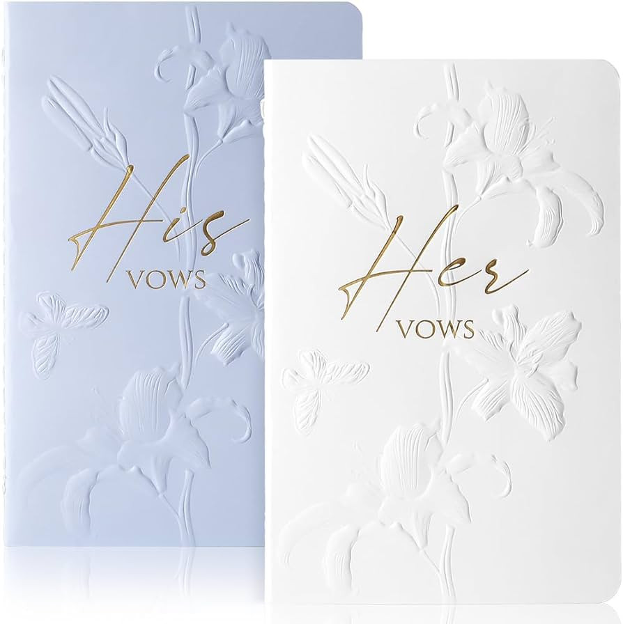 Vow Books for Wedding Vow Books Wedding Gift for Bride and Groom Vows Book his and Hers with 28 P... | Amazon (US)