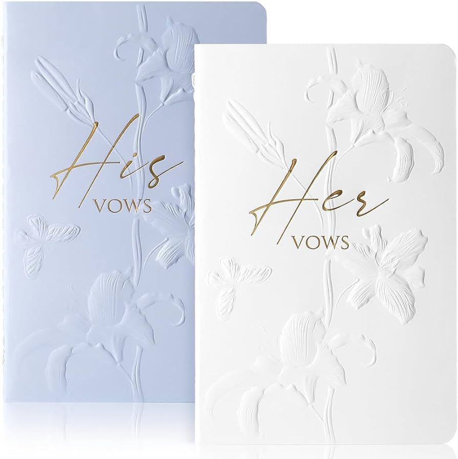 Vow Books for Wedding Vow Books Wedding Gift for Bride and Groom Vows Book his and Hers with 28 P... | Amazon (US)