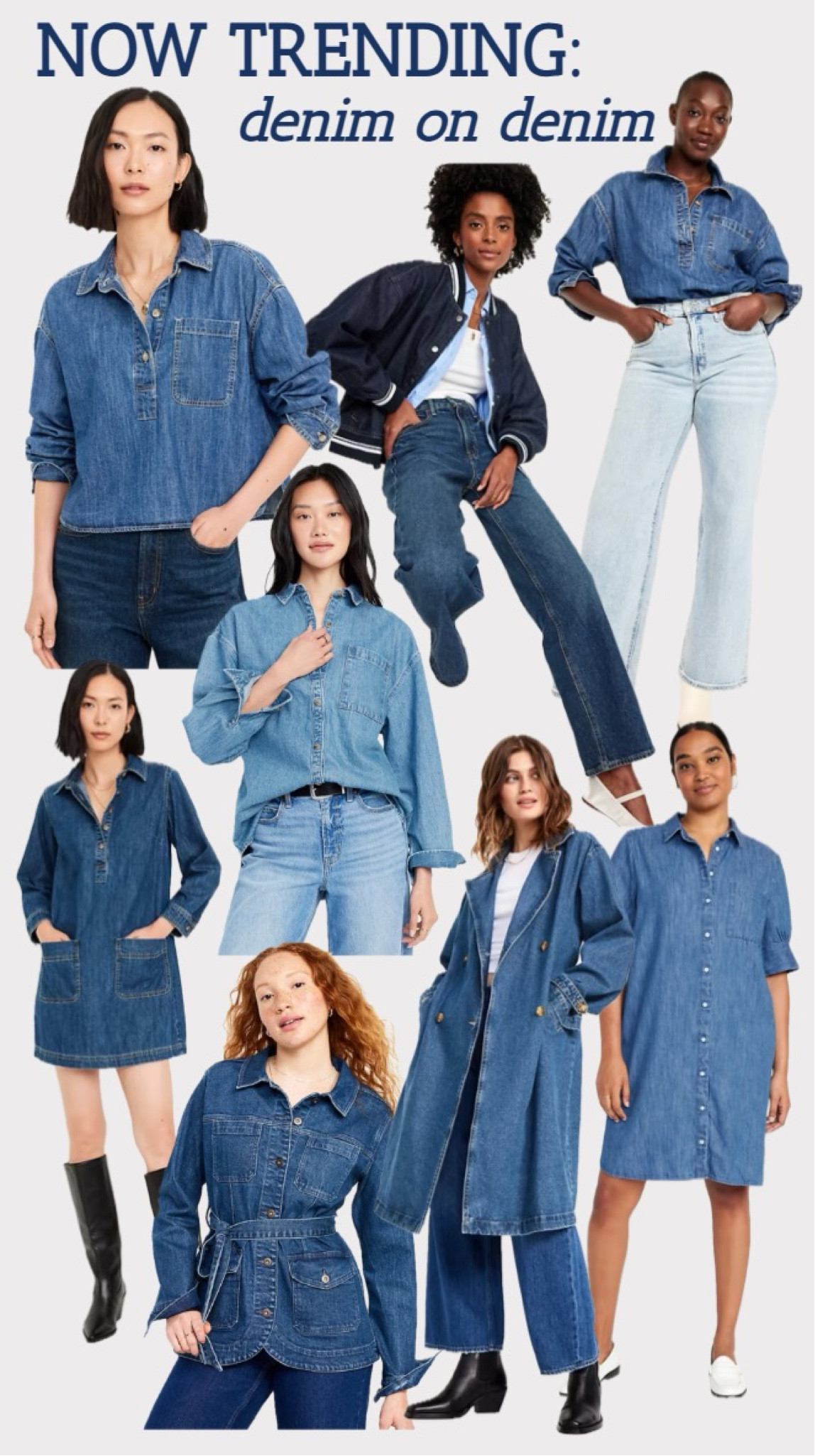 Now Trending: Denim on Denim! Such a big trend for fall, layer up all your denim pieces for an effortless, timeless look. 
………………
denim shirt dress denim jacket jean jacket trench coat old navy styles old navy finds denim blazer denim on denim wide leg jeans flare jeans jeans under $50 jean jacket under $50 denim shirt denim button down work outfit fall outfit fall trends teacher outfit chambray shirt denim bomber jacket button down jacket bomber coat tie waist coat plus size coat plus size jeans plus size denim plus size dress teacher dress teacher look plus size outfit ideas midsize outfits anthropologie dupe madewell dupe free people dupe fp dupe get the look for less dark wash denim ankle jeans skinny jeans back to school outfit 

#LTKPlusSize #LTKBacktoSchool #LTKMidsize