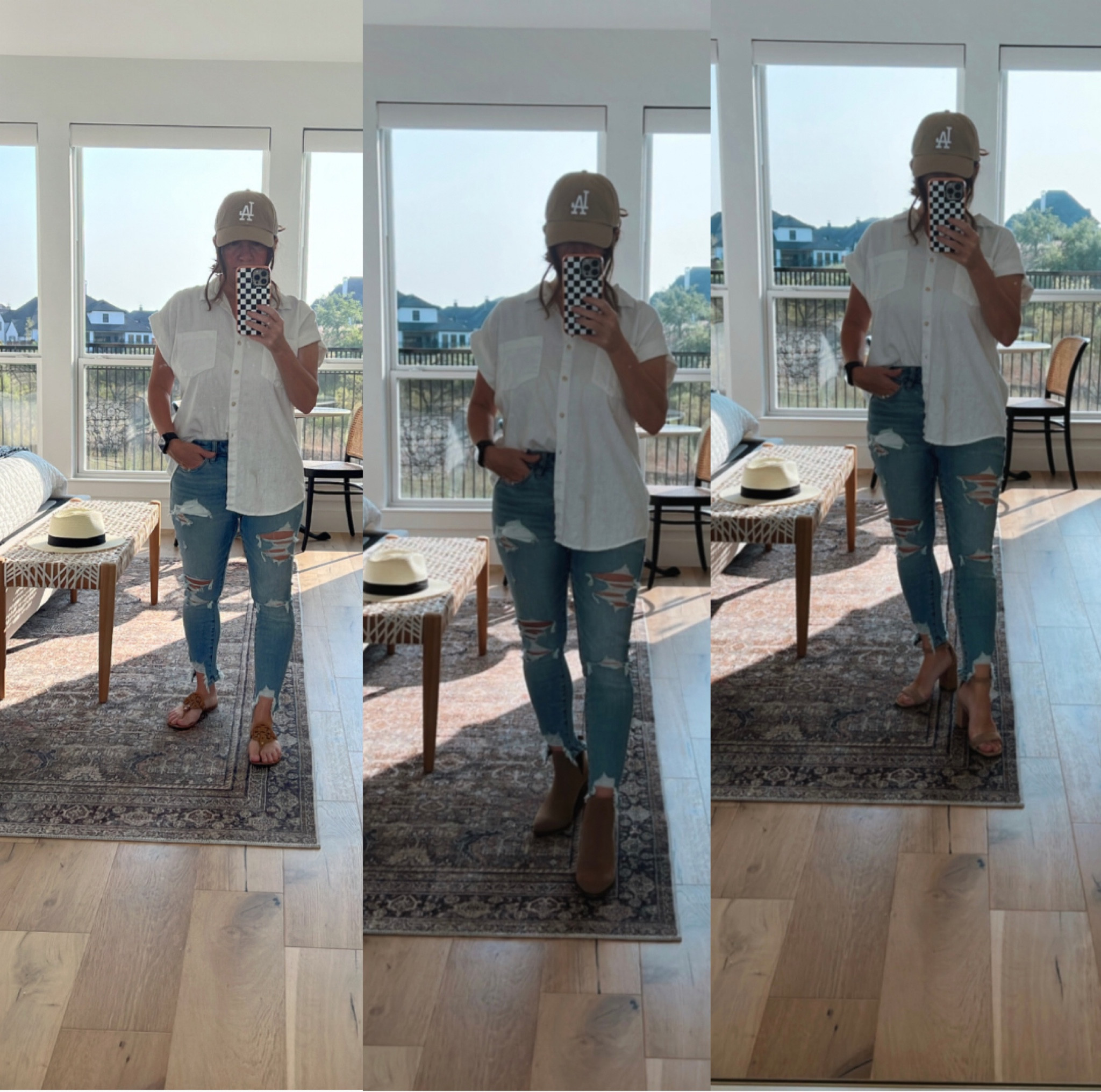 Same outfit three different ways. From daytime to nighttime. Running errands outfit to date night outfit. My jeans are on sale. Mine are extra short size 6. Run TTS. I linked similar tops which are also on sale. 



Fall outfit, affordable fall boots, white button down. 

#LTKover40 #LTKSale #LTKstyletip