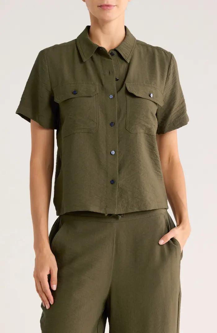 Crinkle Camp Shirt | Nordstrom Rack