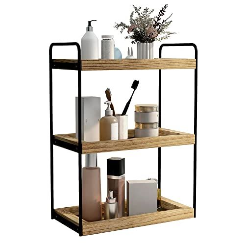 3 Tier Bathroom Counter Organizer, Counter Standing Rack Cosmetic Holder, Bathroom Countertop Organi | Amazon (US)