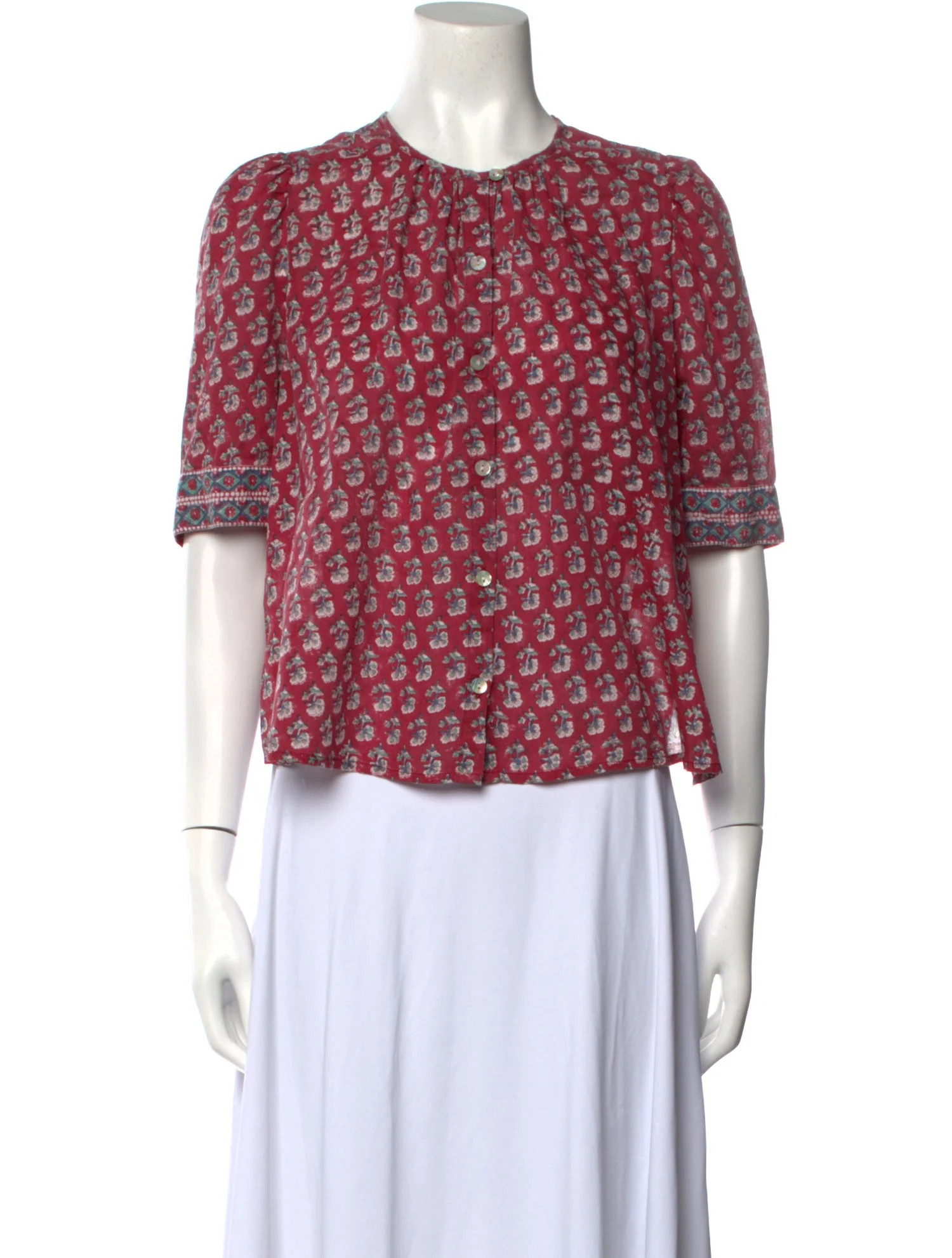 Floral Print Crew Neck Blouse | The RealReal