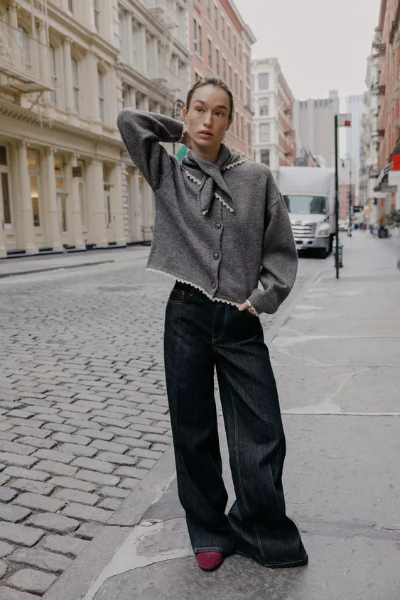 BANDANA LACE CARDIGAN | Zara UK