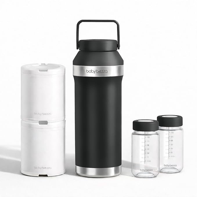 Baby Brezza All-Day Breastmilk Portable Cooler, 20 oz, Black | Amazon (US)