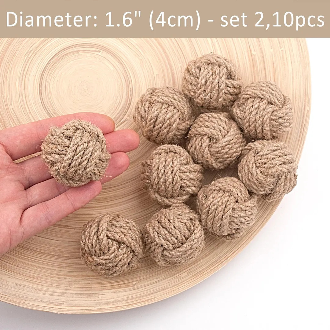 Macrame knots set 10pcsDiameter of the knot: 1.6" (4cm)Color: brownMaterials: twisted jute rope, ... | Etsy (US)